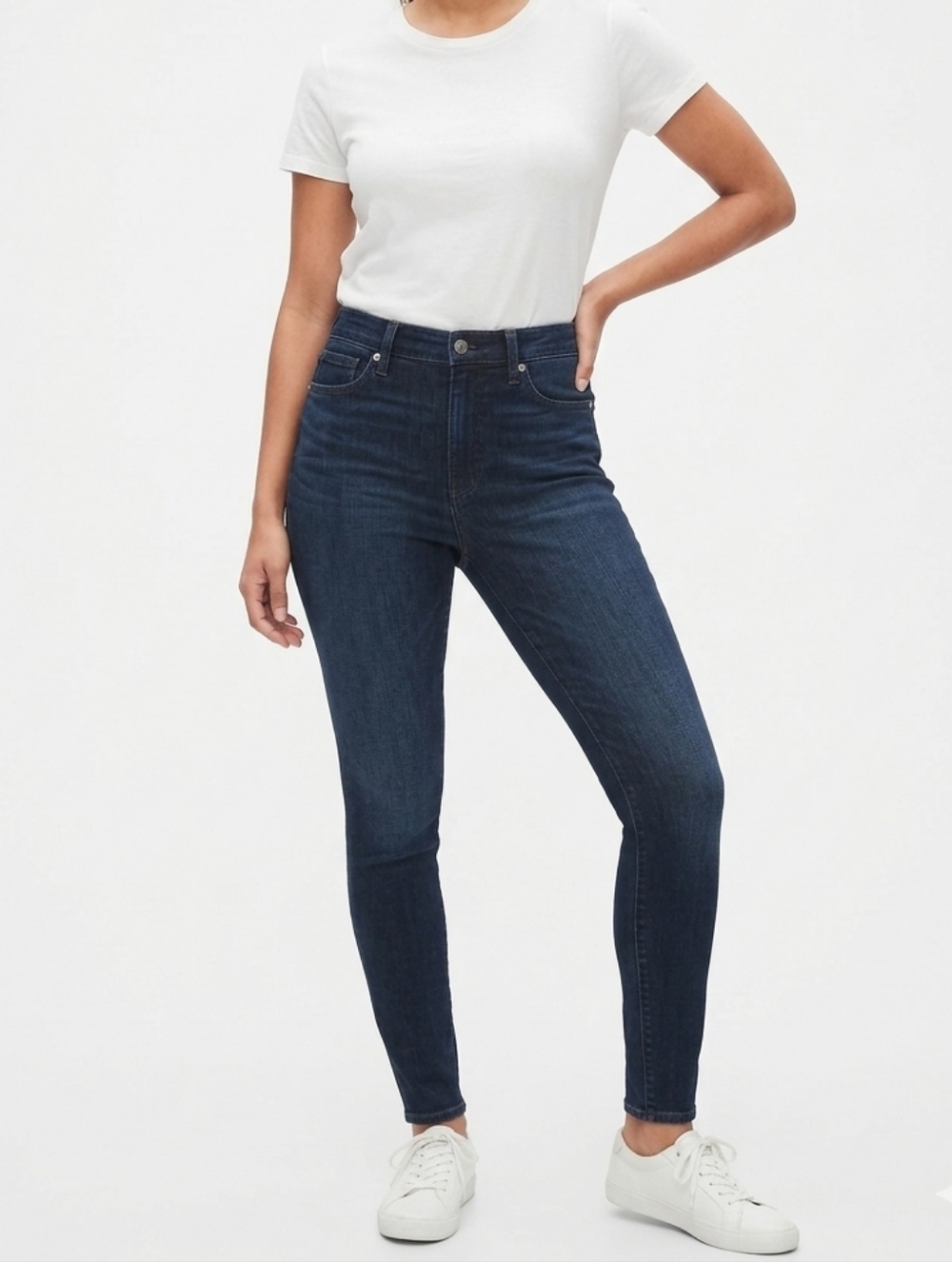 GAP Denim High Rise Universal Legging Jeans Size 6/28R Dark Wash High Waisted